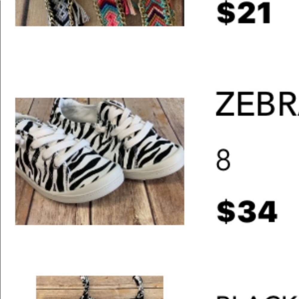 Zebra sneakers